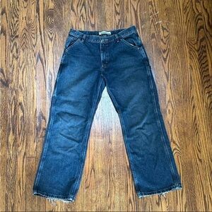 Men's Dark Blue Straight-Leg Jeans